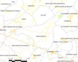 Map commune FR insee code 50289